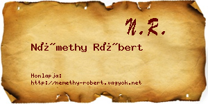 Némethy Róbert névjegykártya